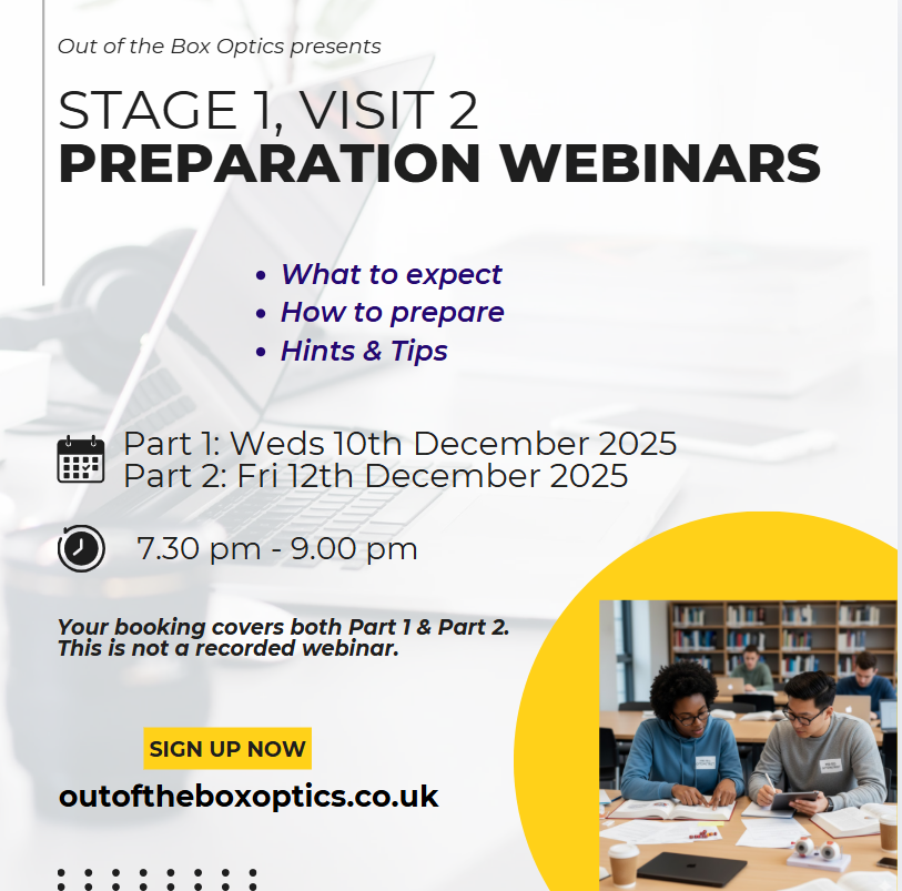 Stage 1, Visit 2 Preparation Webinars | Pt 1: Wed 10 Dec, Pt 2: Fri 12 Dec | 7.30pm – 9:00pm