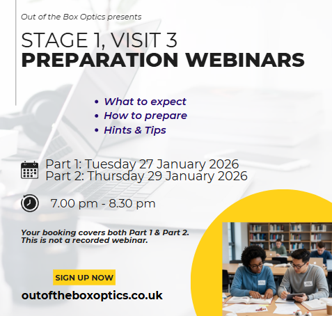 Stage 1, Visit 3 Prep Webinars | Pt 1: Tue 27 Jan, Pt 2: Thu 29 Jan | 7.00pm – 8:30pm